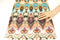 Orange Multi Bohemian Print Polyester Crepe Light Weight Woven Fabric 1 yard and 14 Inches